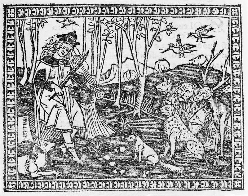 fol. c6v: "Orpheus Charming the Animals"