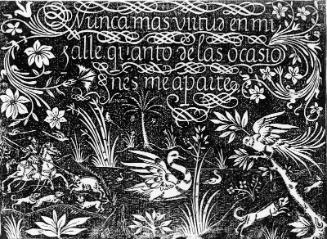 Panel with Hunter, birds, and animals
Nunca mas...