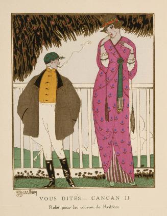 "Vous Dites... Cancan II - Robe pour les courses de Redfern," plate V from Gazette du Bon Ton, Volume 1, No. 5