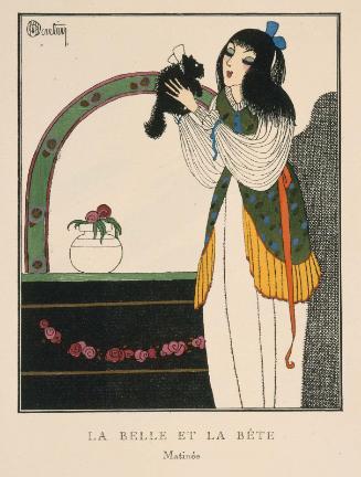 "La Belle et La Bête - Matinée," plate II from Gazette du Bon Ton, Volume 1, No. 6