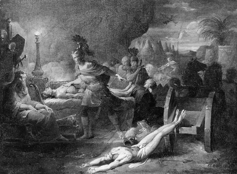 Achilles Displaying the Body of Hector before Priam and the Body of Patroclus