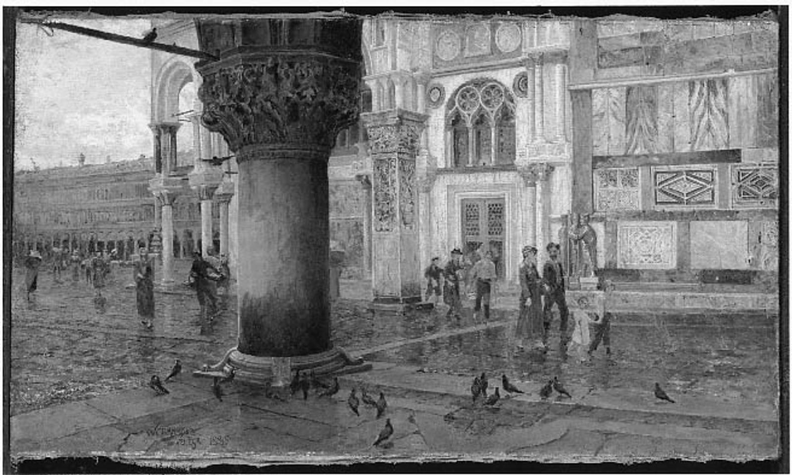 A Rainy Day in the Piazzetta, Venice