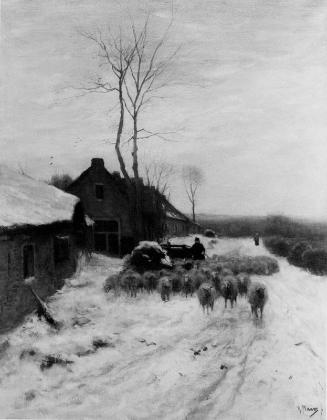 Winter Landscape with Sheep