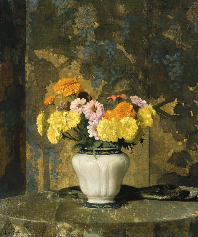 Zinnias and Marigolds