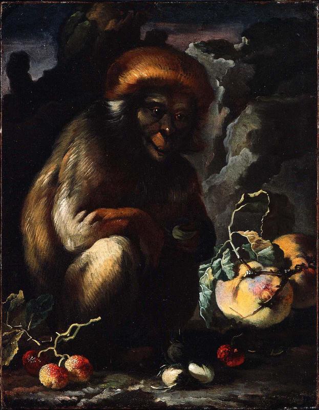 Monkey with Fruit