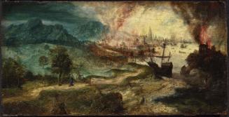 Landscape with Burning City