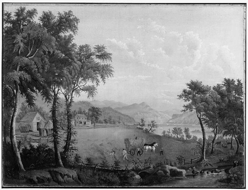 Summer Landscape: Haymaking (after American Harvesting)