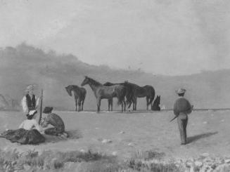 Horses and Hunters by the Sea