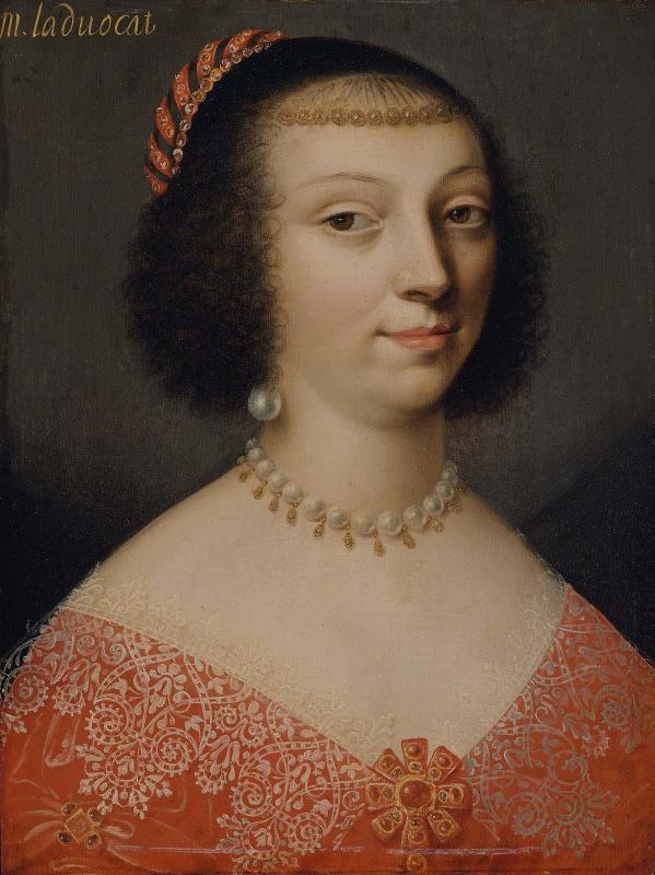 Portrait of a Woman Wearing a Pearl Necklace
