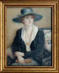 Woman in Green Hat