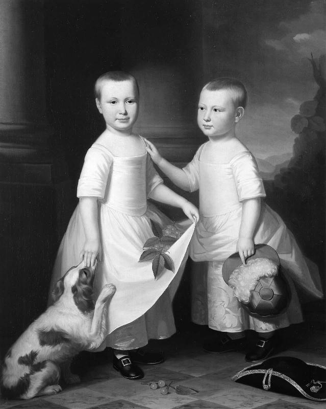 Two Children with Dog