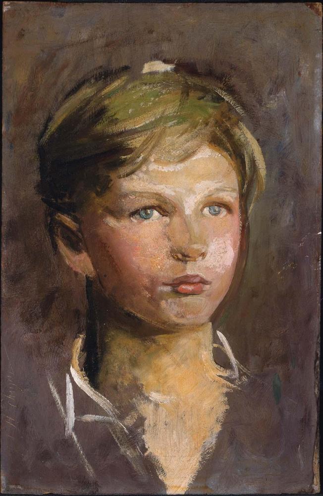 Oil Sketch of a Young Boy