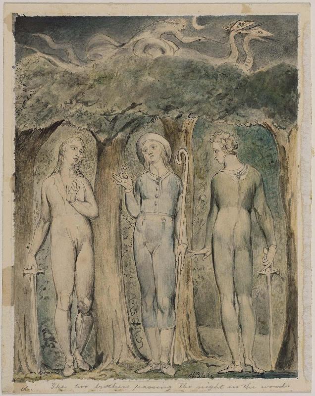 The Brothers Meet the Attendant Spirit (Illustration to Milton's "Comus")