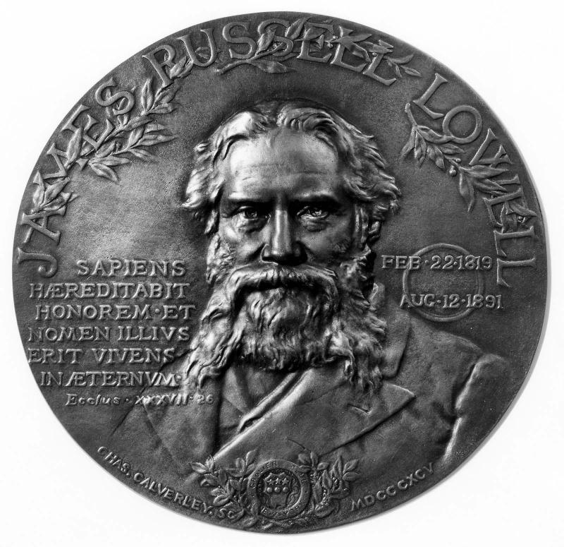 James Russel Lowell Grolier Club Plaque