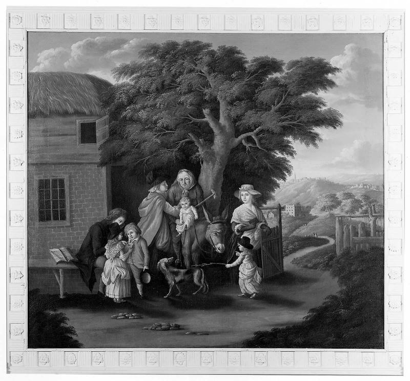 Painting over mantel