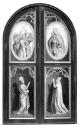 View: exterior of wings of triptych