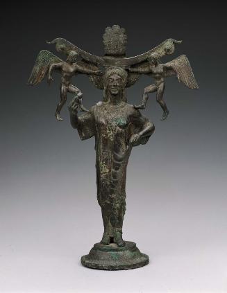 Mirror stand with Aphrodite and Erotes