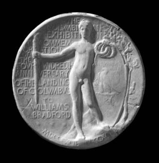 Rejected design for the reverse of the World's Columbian Exposition Commemorative Presentation Medal