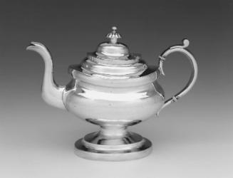 Teapot, part of a three-piece service