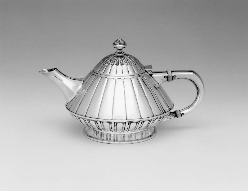 Teapot, of five-piece hot beverage service