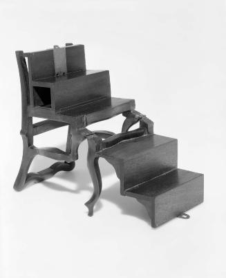 Patent model for library step-chair