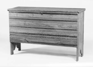 Board chest with drawer