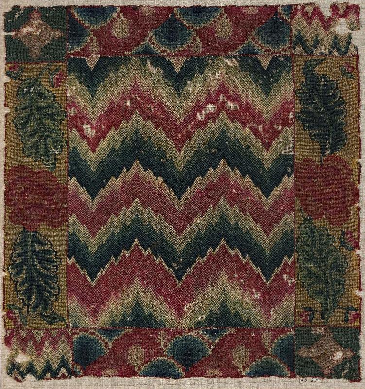 Square panel of embroidery