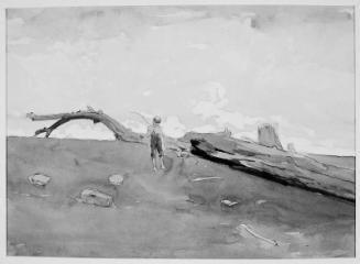 Boy and Fallen Tree