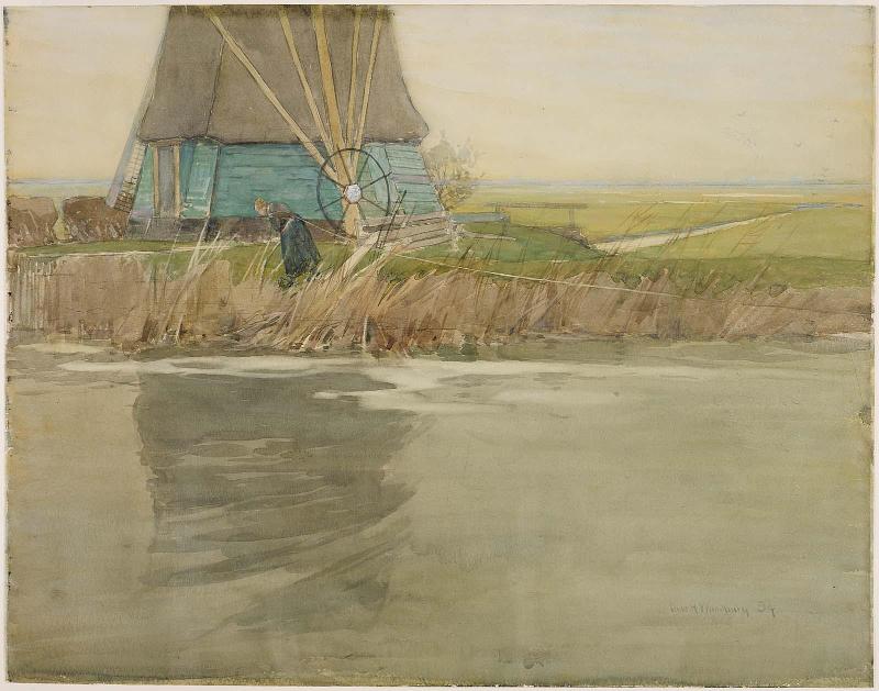 Canal Scene, Holland: The Green Mill
