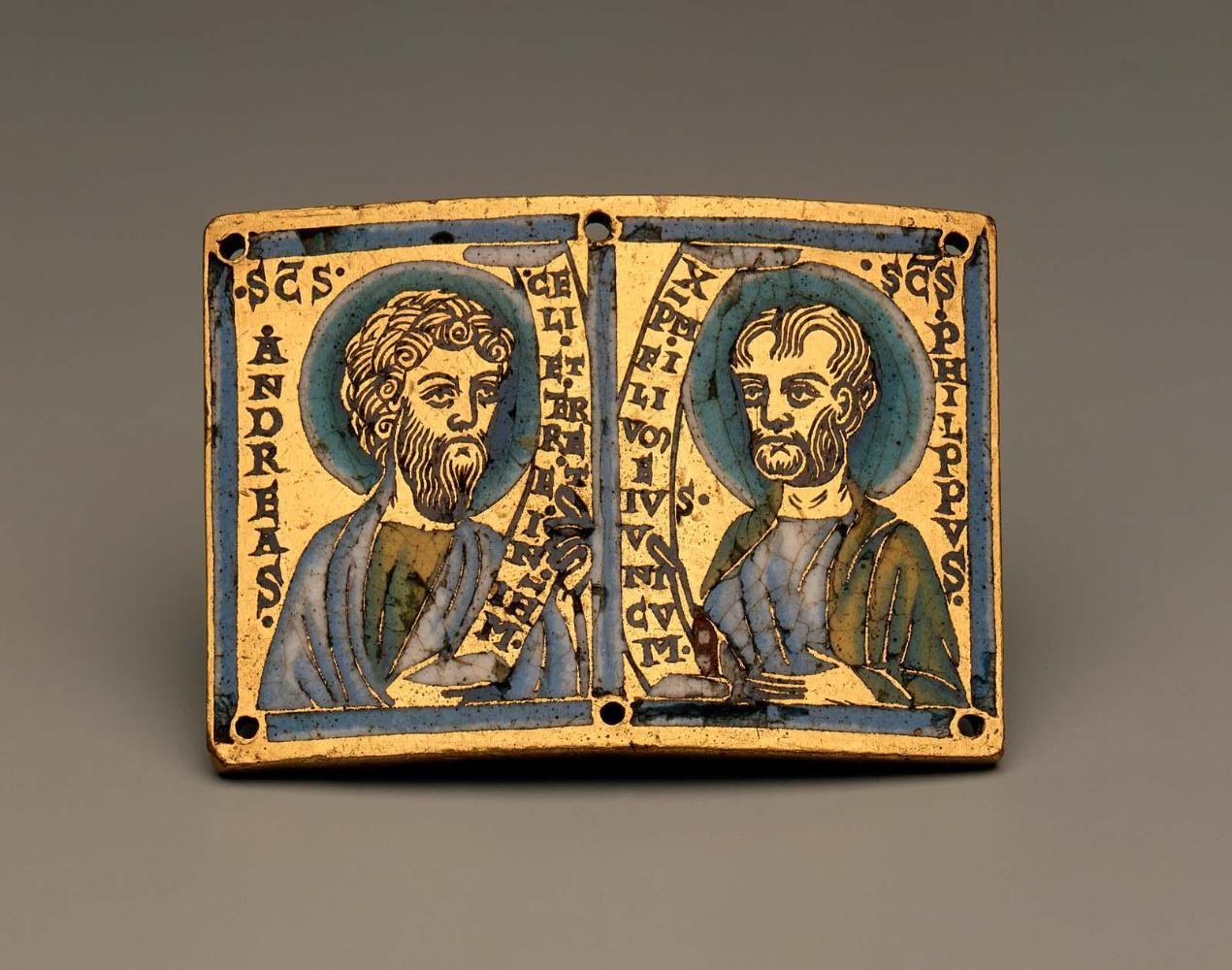 Plaque with Busts of Apostles Andrew and Philip