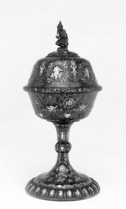 Tortoiseshell standing cup and cover