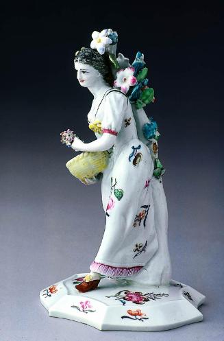 Figure of a Girl with a Basket of Flowers