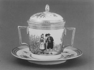 Covered cup and saucer