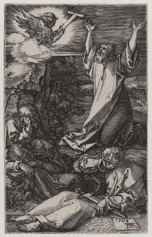 Agony in the Garden (from the Engraved Passion series, one of 15 plates)