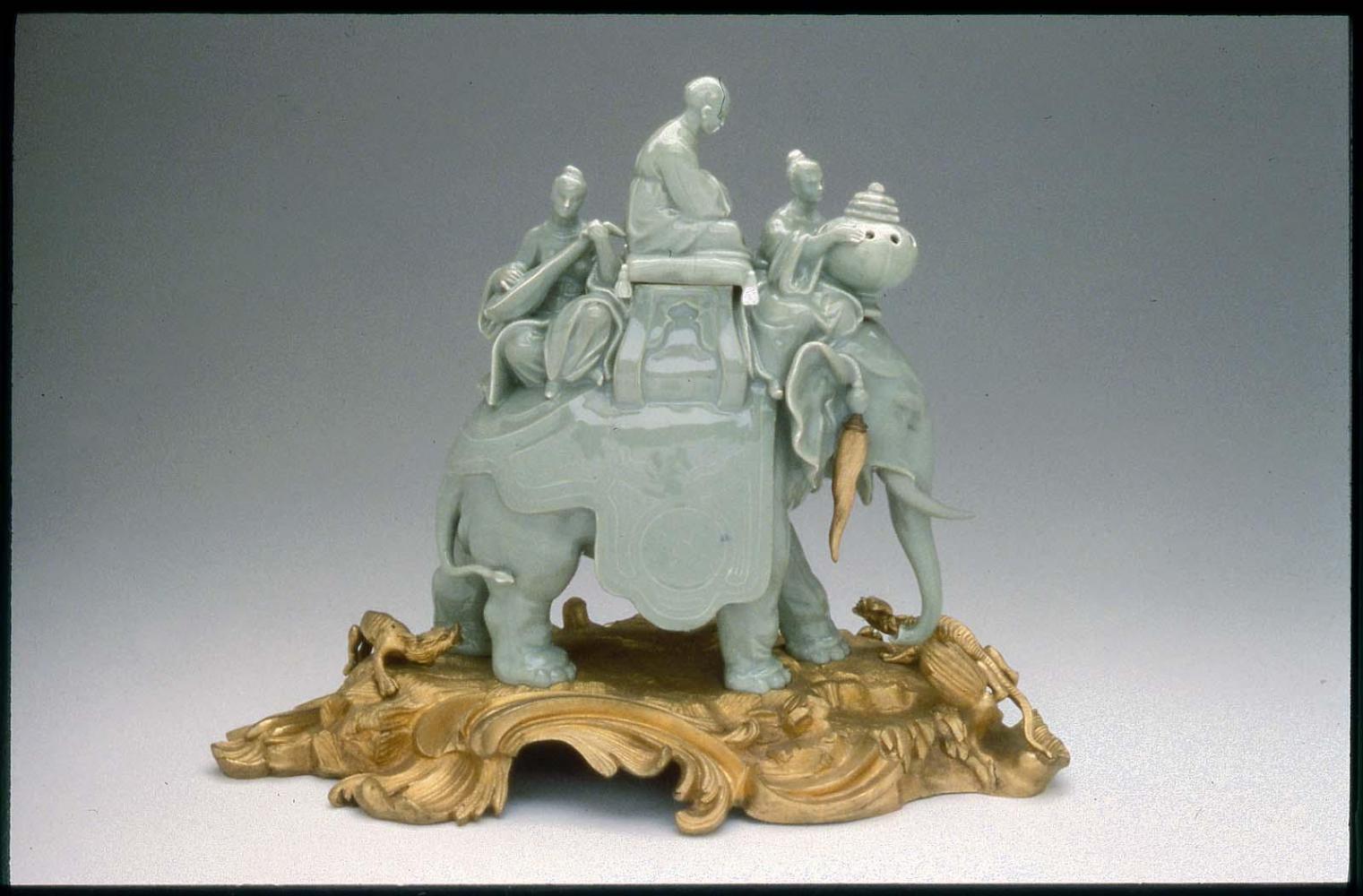 Elephant Ridden by Three Figures