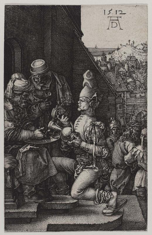 Pilate Washing His Hands (from the Engraved Passion series, one of 15 plates)