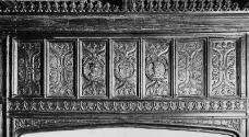 Panels over fireplace