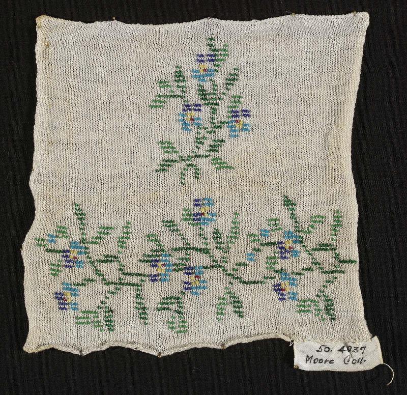 Fragment of knitting and beading
