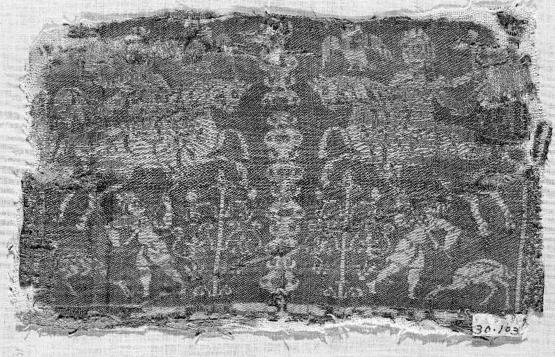 Silk band with equestrian figures