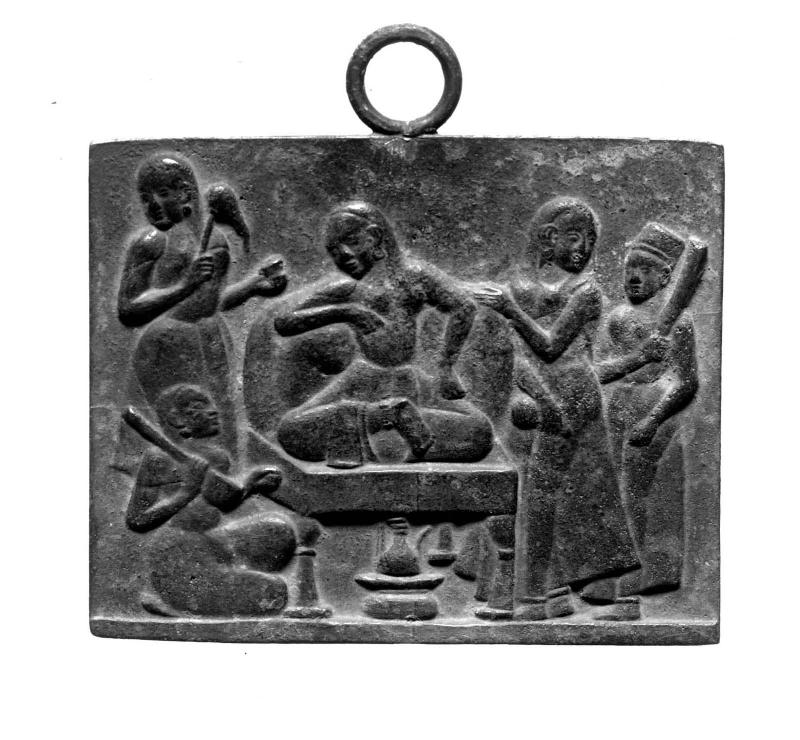 Princess with Attendants (plaque)