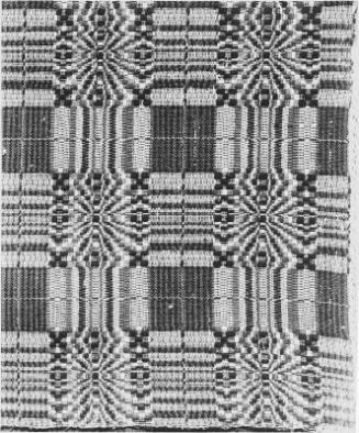 Coverlet with Sunrise Pattern