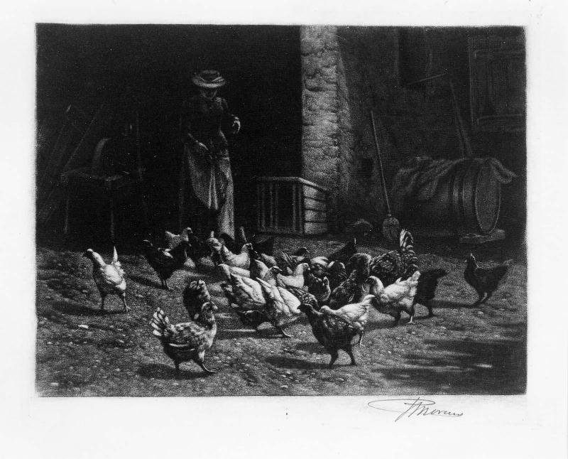 Poultry (Woman Feeding Hens)