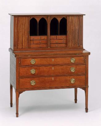Lady's writing table with tambour shutters