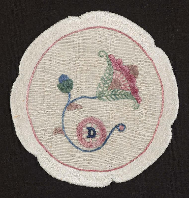 Embroidered doily (one of three)