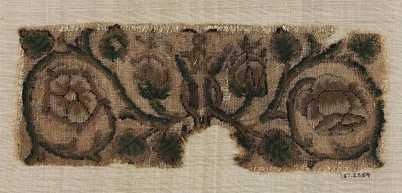 Small panel from front of a casket