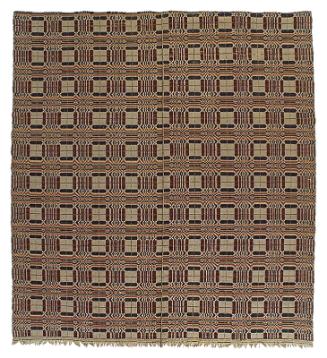 Coverlet with Sunrise Pattern