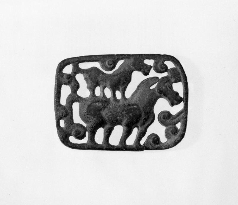 Plaque with two horses