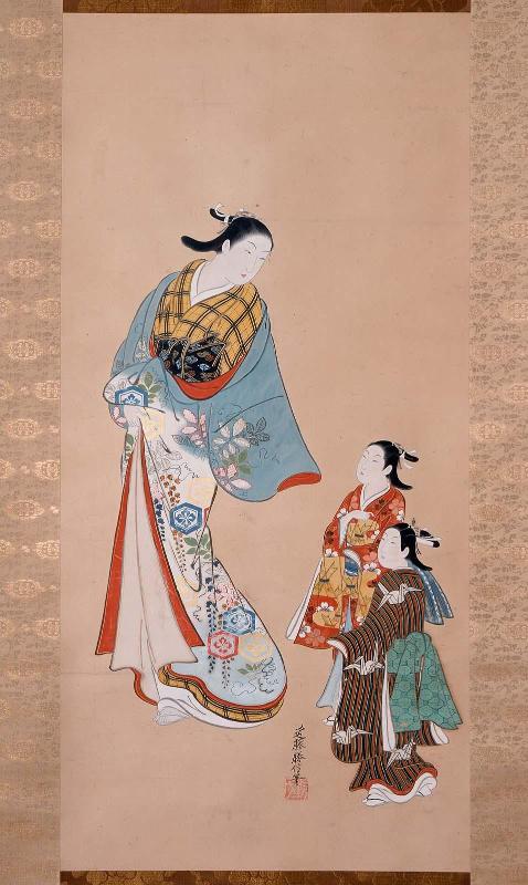 Courtesan with Child Attendants
