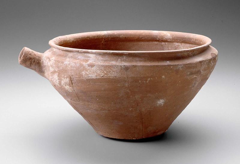 Spouted bowl with recurved rim