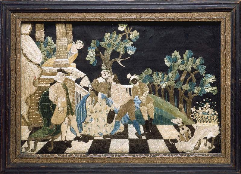 Embroidered picture: The Kiss Returned